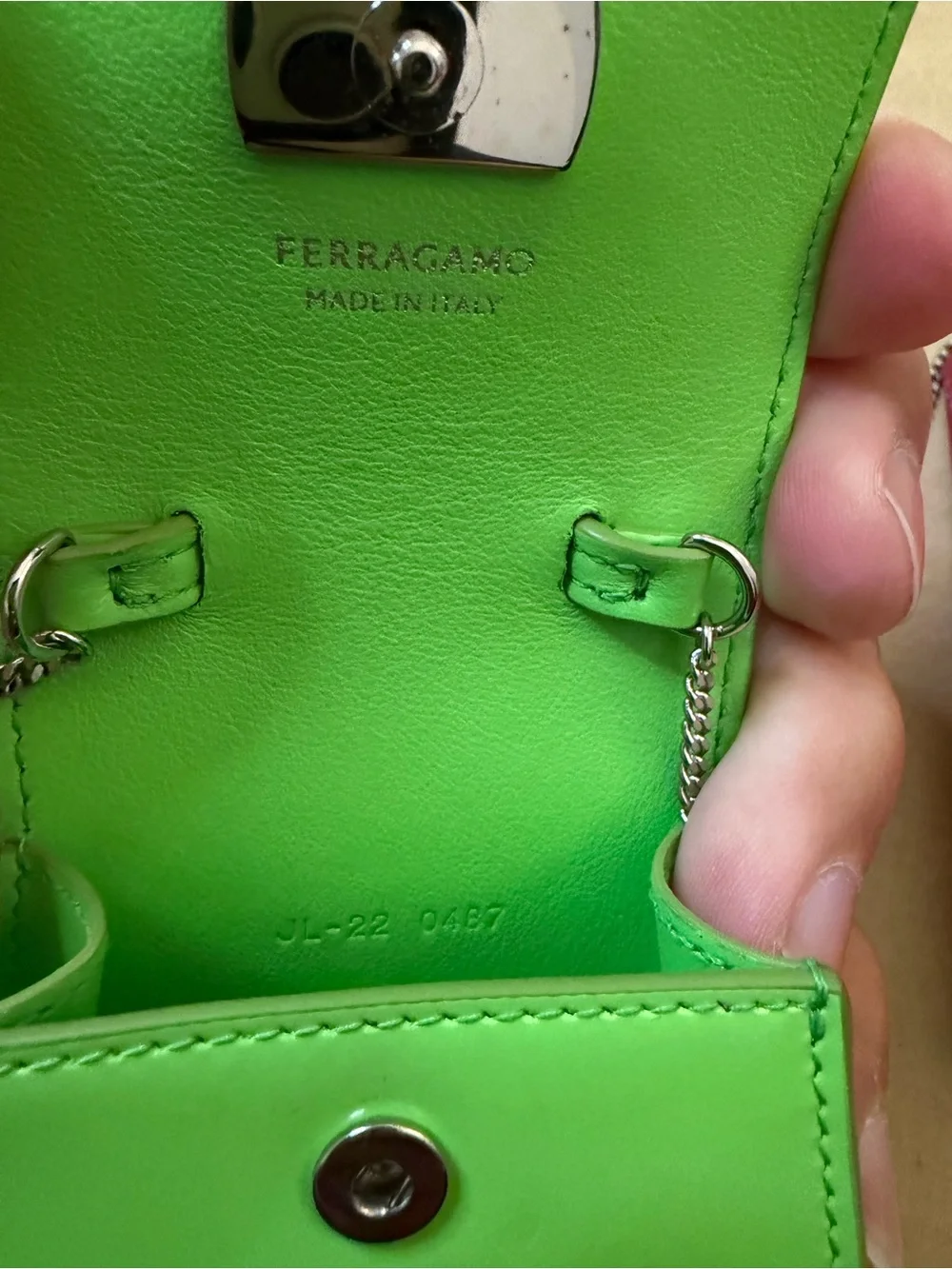 Salvatore Ferragamo Neon Green AirPods Case - Picture 2 of 5